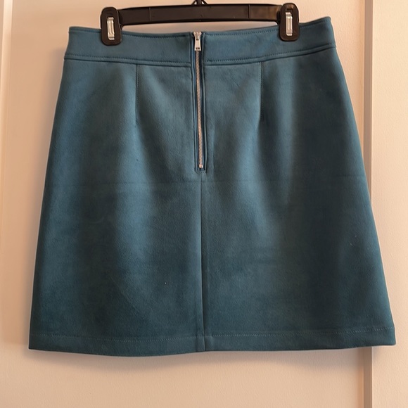LOFT teal suede skirt - Picture 2 of 7